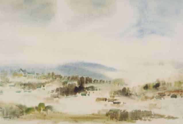 Landscape by Alistair Gray, Watercolour 